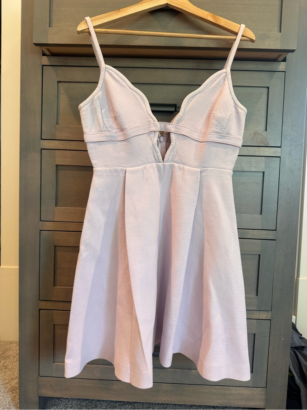 Giambattista valli designer Pastel Lilac Fit-and-Flare Dress Spaghetti Straps